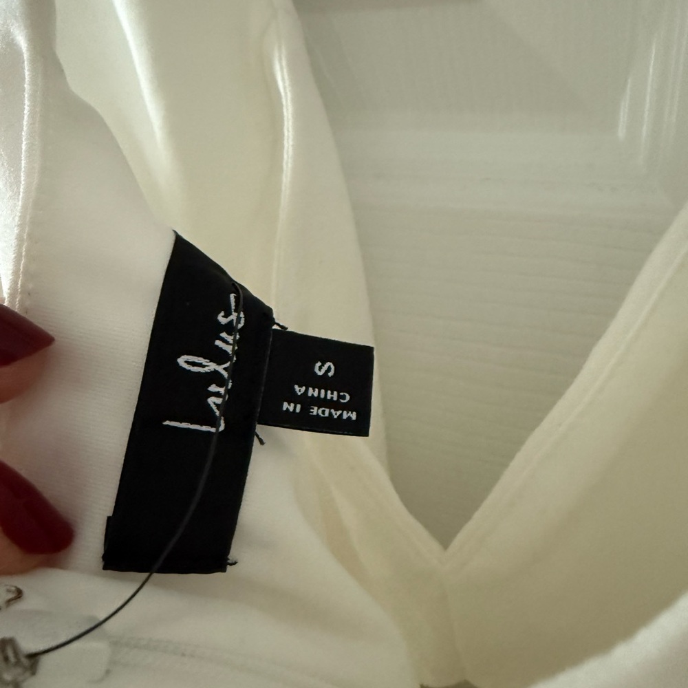 Lulu's flawless confidence white cut out bodycon mini dress small NEW - Picture 5 of 7